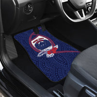 Personalised Falefa Samoa Village Car Mats Valley Polynesian Tribal Hibiscus Floral