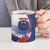 Personalised Falefa Samoa Village Ceramic Mug Valley Polynesian Tribal Hibiscus Floral