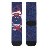 Personalised Falefa Samoa Village Crew Socks Valley Polynesian Tribal Hibiscus Floral DT05 - Polynesian Pride