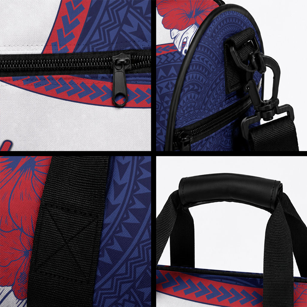 Falefa Samoa Village Duffle Bag Valley Polynesian Tribal Hibiscus Floral
