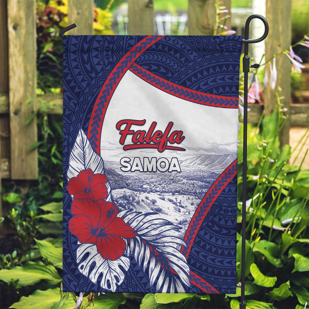 Falefa Samoa Village Garden Flag Valley Polynesian Tribal Hibiscus Floral