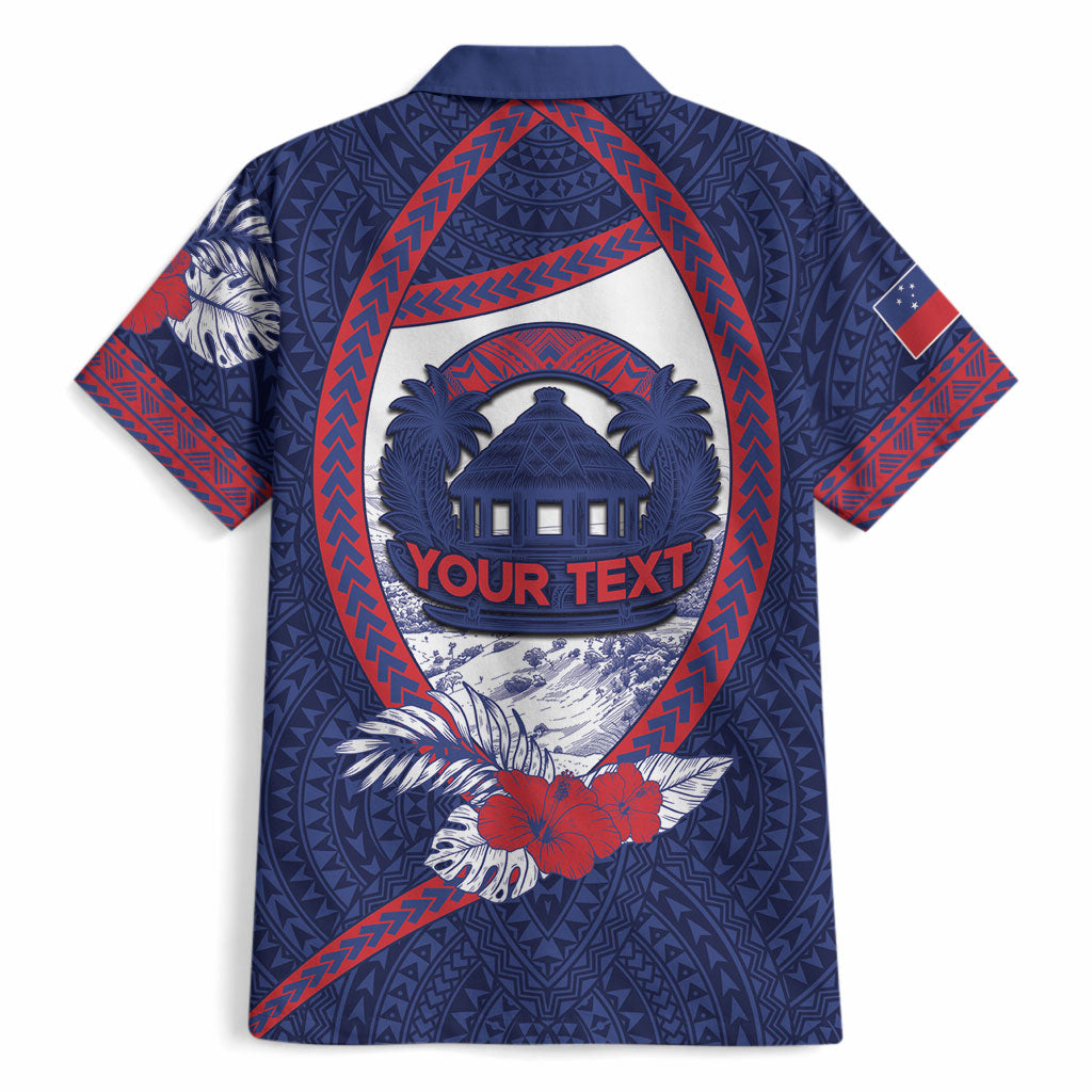 Personalised Falefa Samoa Village Hawaiian Shirt Valley Polynesian Tribal Hibiscus Floral
