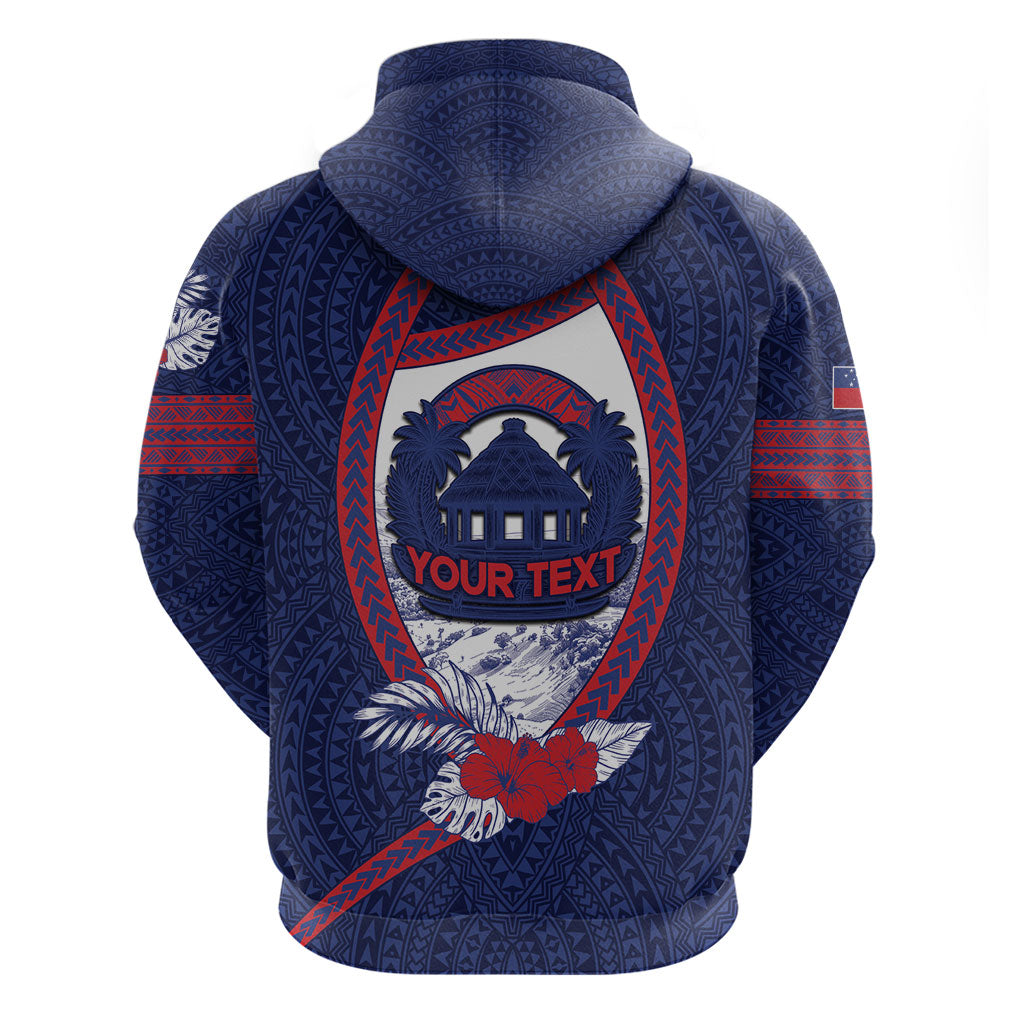Personalised Falefa Samoa Village Hoodie Valley Polynesian Tribal Hibiscus Floral