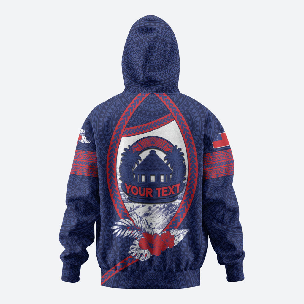 Personalised Falefa Samoa Village Hoodie Valley Polynesian Tribal Hibiscus Floral