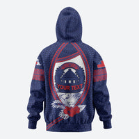 Personalised Falefa Samoa Village Hoodie Valley Polynesian Tribal Hibiscus Floral