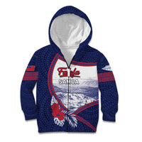Personalised Falefa Samoa Village Kid Hoodie Valley Polynesian Tribal Hibiscus Floral