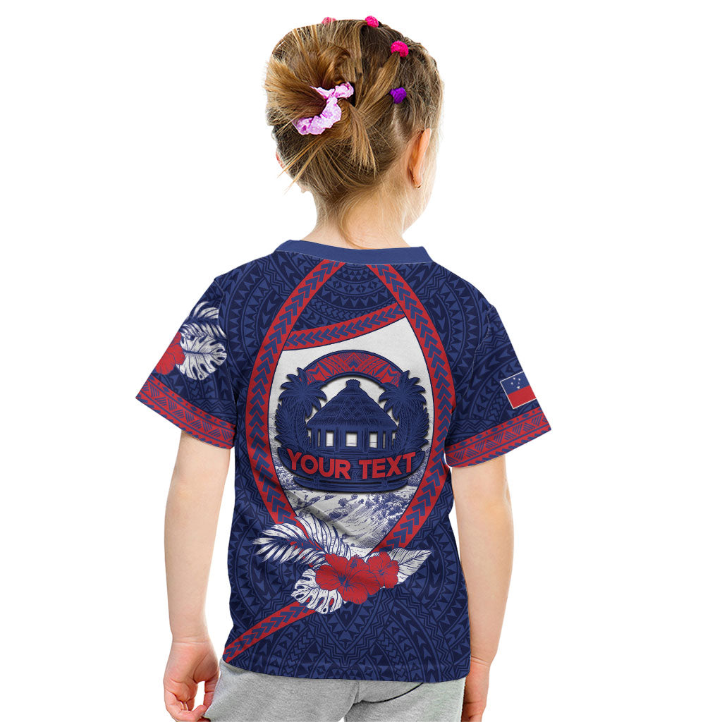 Personalised Falefa Samoa Village Kid T Shirt Valley Polynesian Tribal Hibiscus Floral