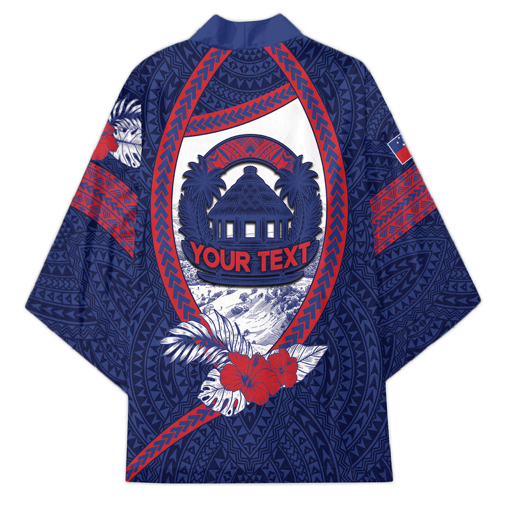 Personalised Falefa Samoa Village Kimono Valley Polynesian Tribal Hibiscus Floral