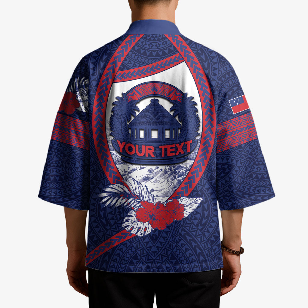 Personalised Falefa Samoa Village Kimono Valley Polynesian Tribal Hibiscus Floral