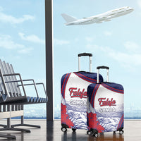 Falefa Samoa Village Luggage Cover Valley Polynesian Tribal Hibiscus Floral