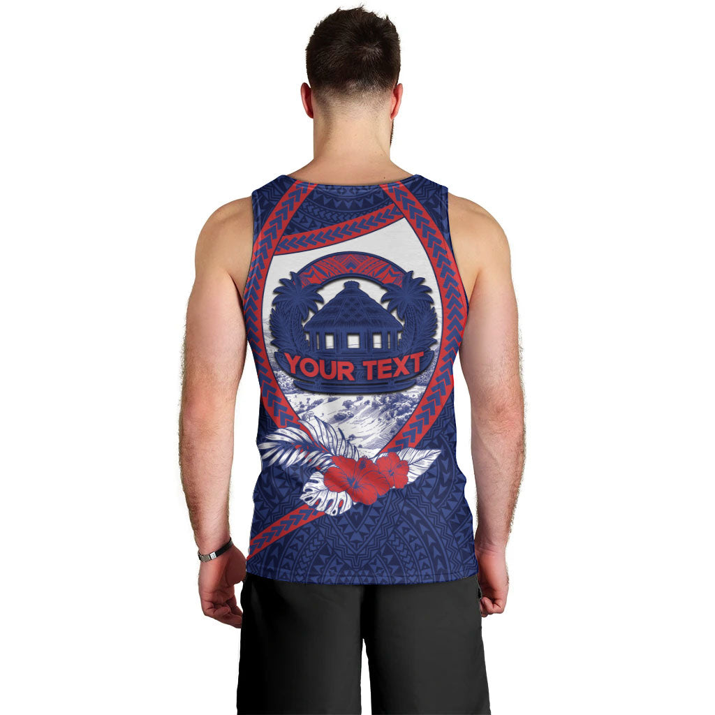 Personalised Falefa Samoa Village Men Tank Top Valley Polynesian Tribal Hibiscus Floral