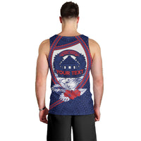 Personalised Falefa Samoa Village Men Tank Top Valley Polynesian Tribal Hibiscus Floral