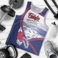 Personalised Falefa Samoa Village Men Tank Top Valley Polynesian Tribal Hibiscus Floral