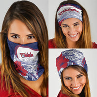 Falefa Samoa Village Neck Gaiter Valley Polynesian Tribal Hibiscus Floral
