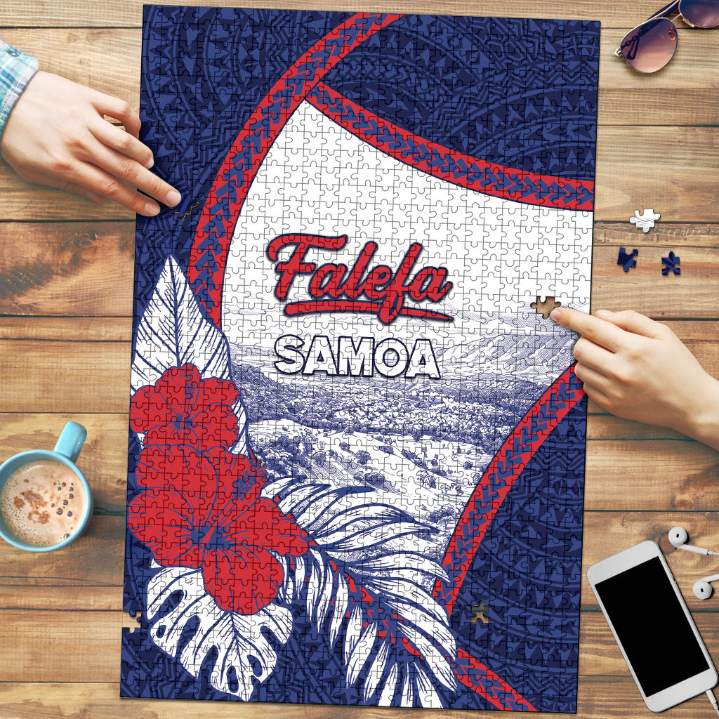 Falefa Samoa Village Puzzle Valley Polynesian Tribal Hibiscus Floral