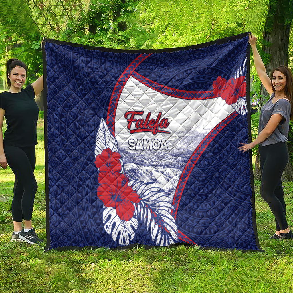 Falefa Samoa Village Quilt Valley Polynesian Tribal Hibiscus Floral