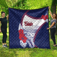 Falefa Samoa Village Quilt Valley Polynesian Tribal Hibiscus Floral