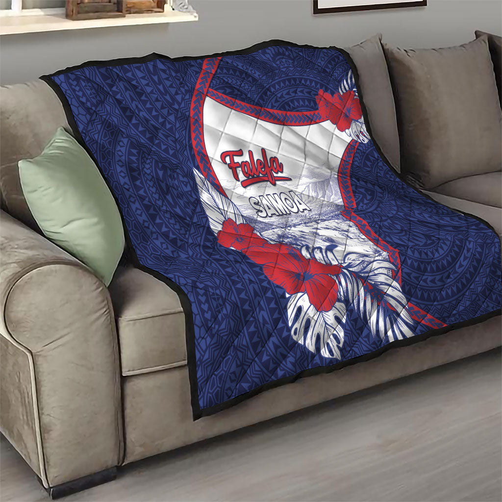 Falefa Samoa Village Quilt Valley Polynesian Tribal Hibiscus Floral