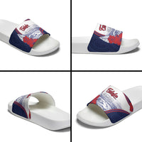 Falefa Samoa Village Slide Sandals Valley Polynesian Tribal Hibiscus Floral