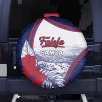 Falefa Samoa Village Spare Tire Cover Valley Polynesian Tribal Hibiscus Floral