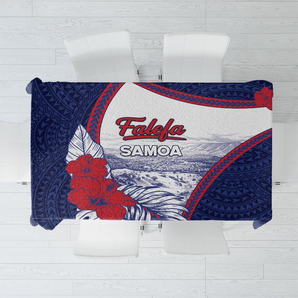 Falefa Samoa Village Tablecloth Valley Polynesian Tribal Hibiscus Floral