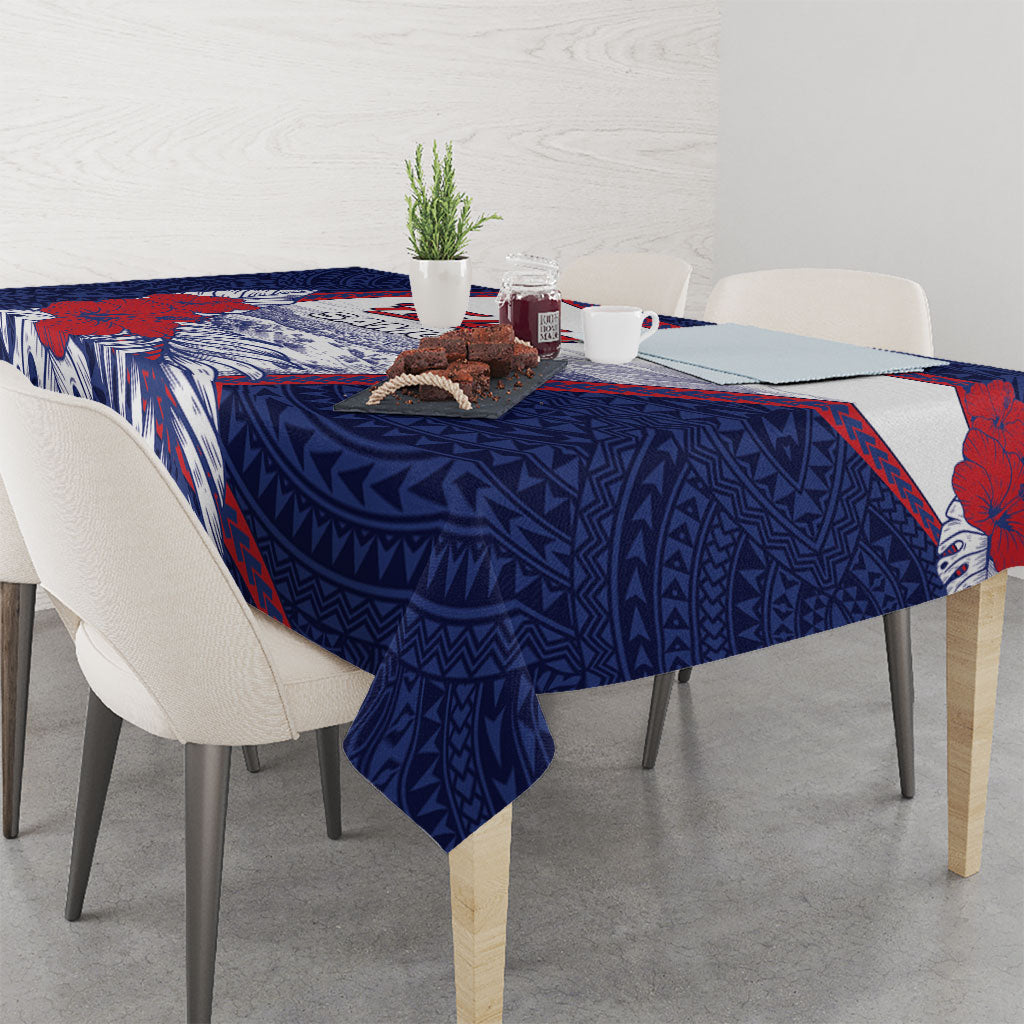 Falefa Samoa Village Tablecloth Valley Polynesian Tribal Hibiscus Floral