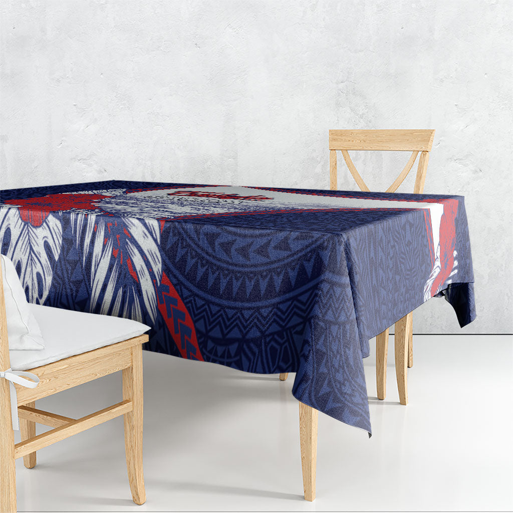 Falefa Samoa Village Tablecloth Valley Polynesian Tribal Hibiscus Floral