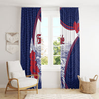 Falefa Samoa Village Window Curtain Valley Polynesian Tribal Hibiscus Floral