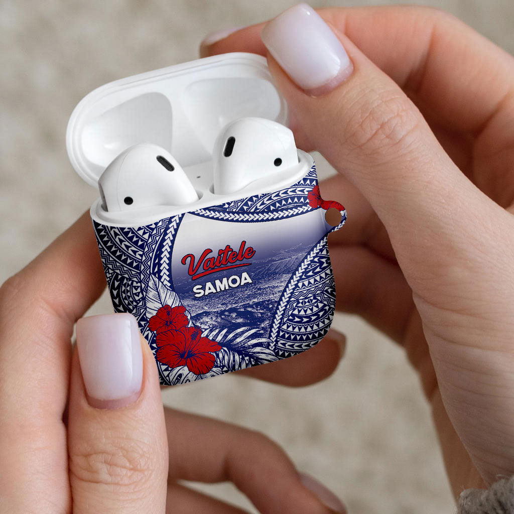 Vaitele Samoa Village AirPods Case Falefa Valley Polynesian Tribal Hibiscus Floral