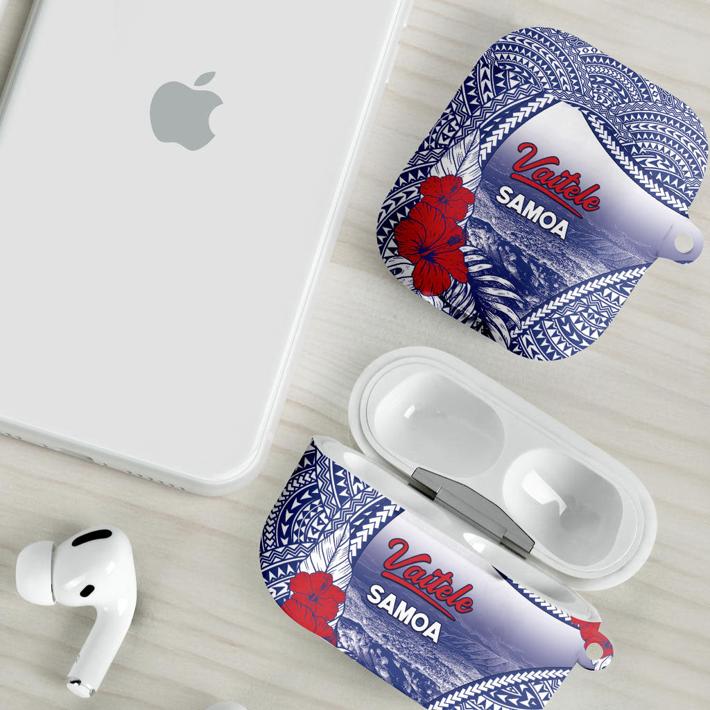 Vaitele Samoa Village AirPods Case Falefa Valley Polynesian Tribal Hibiscus Floral