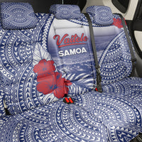 Vaitele Samoa Village Back Car Seat Cover Falefa Valley Polynesian Tribal Hibiscus Floral