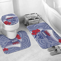 Vaitele Samoa Village Bathroom Set Falefa Valley Polynesian Tribal Hibiscus Floral