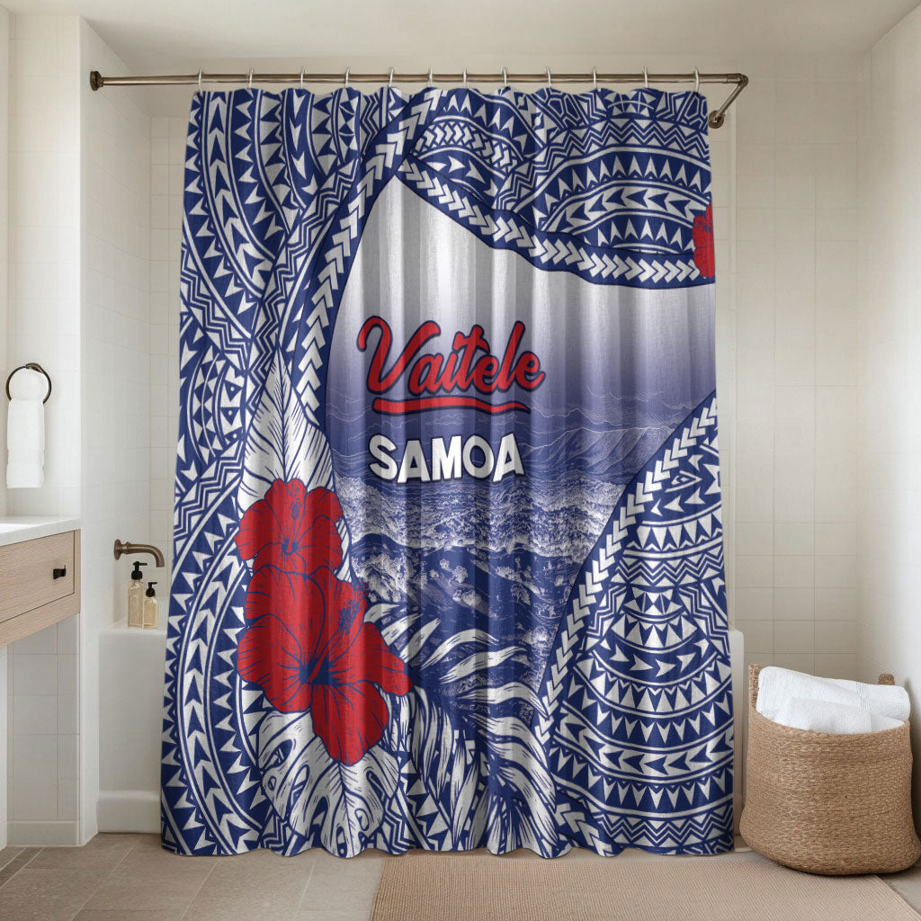 Vaitele Samoa Village Bathroom Set Falefa Valley Polynesian Tribal Hibiscus Floral