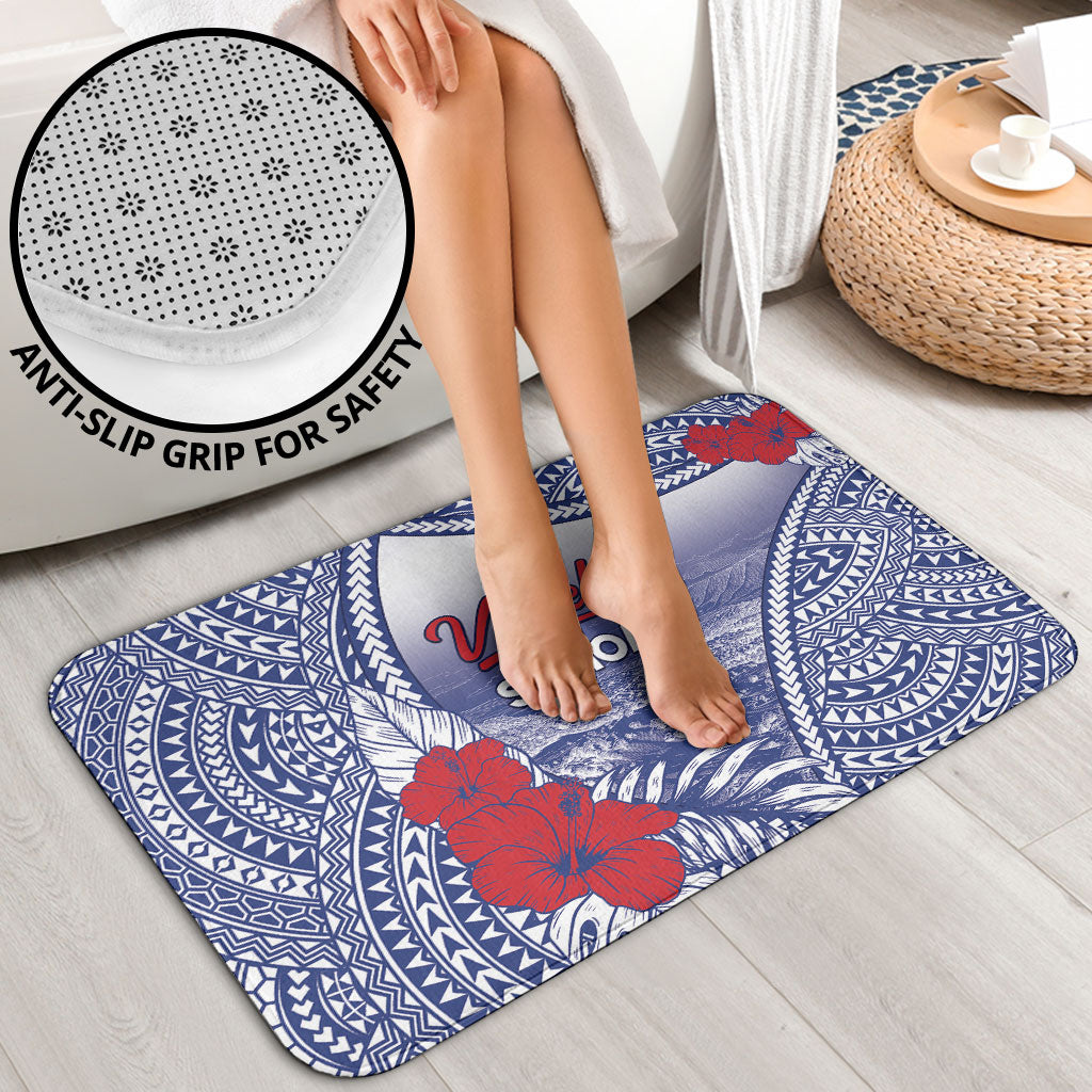 Vaitele Samoa Village Bathroom Set Falefa Valley Polynesian Tribal Hibiscus Floral