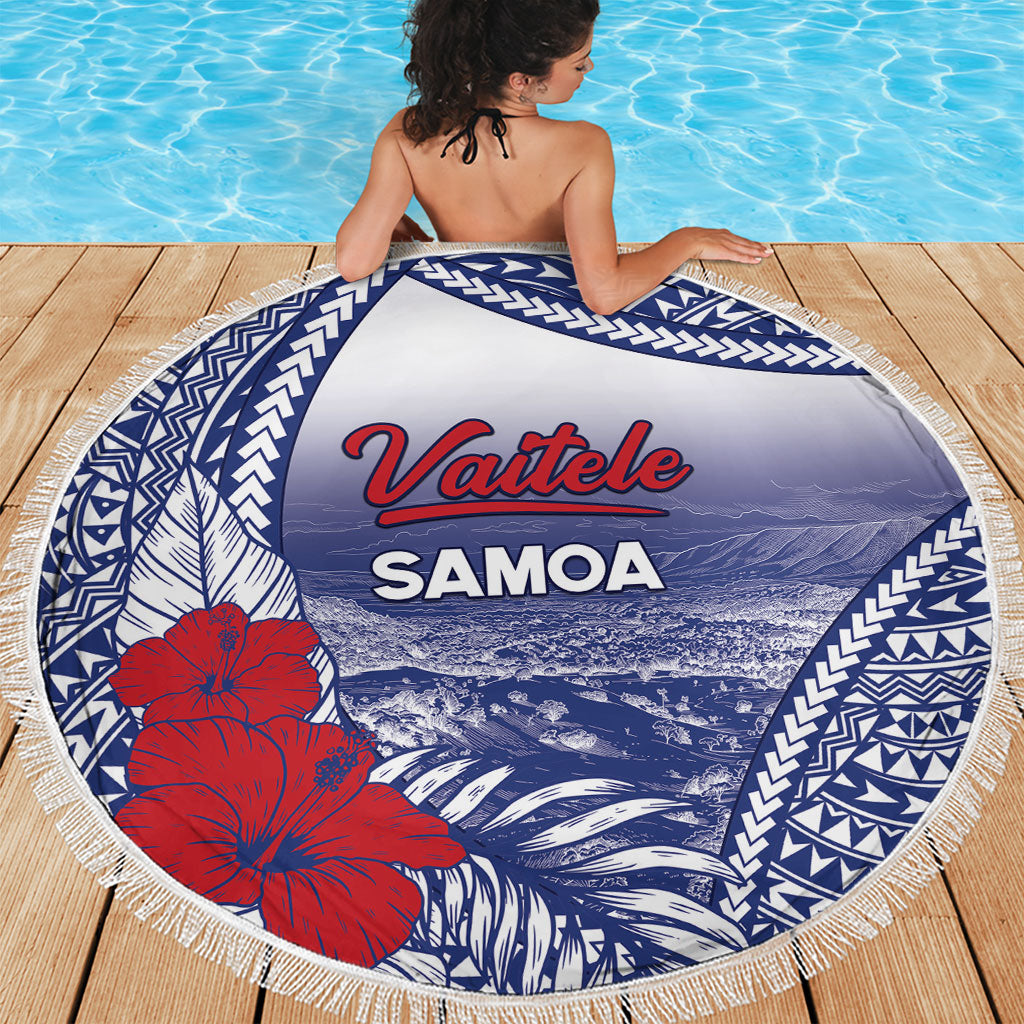 Vaitele Samoa Village Beach Blanket Falefa Valley Polynesian Tribal Hibiscus Floral