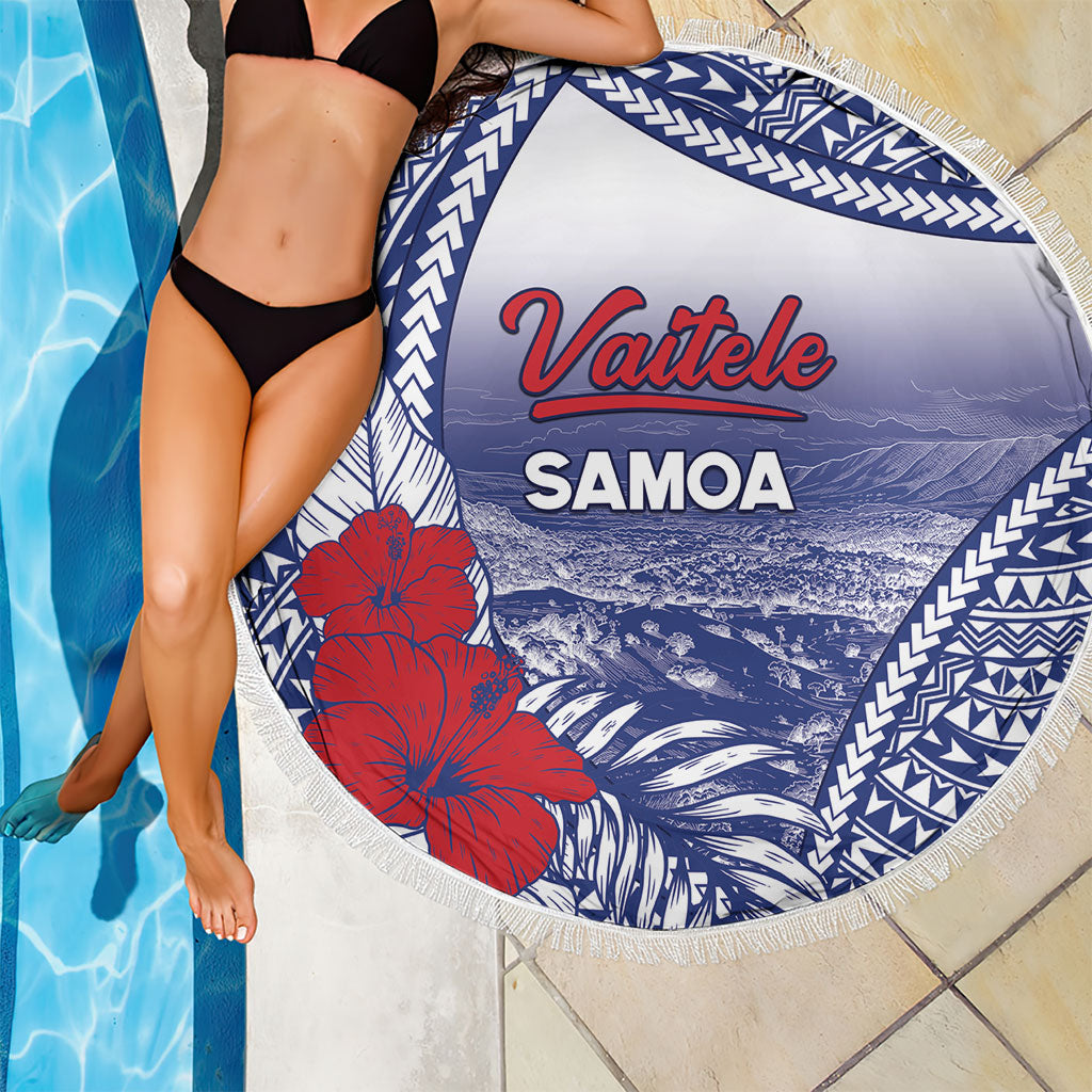 Vaitele Samoa Village Beach Blanket Falefa Valley Polynesian Tribal Hibiscus Floral