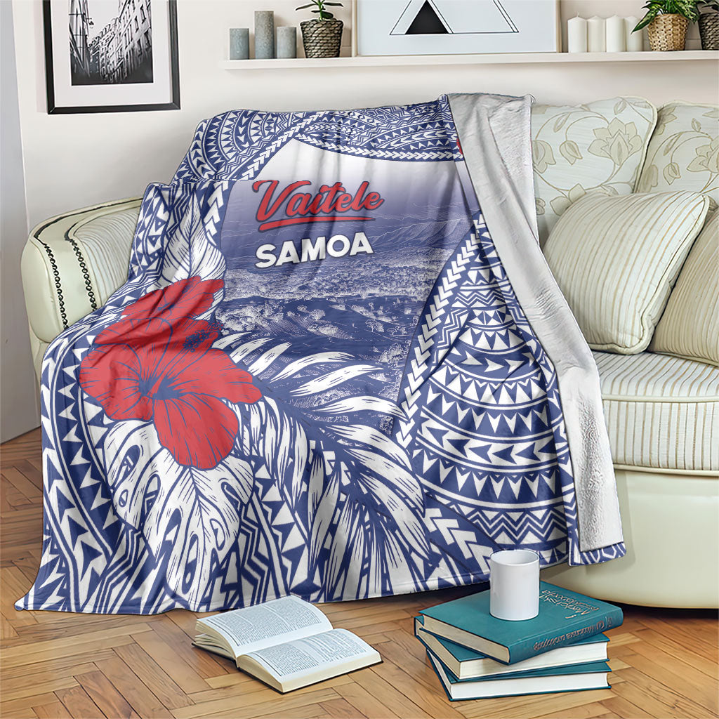 Vaitele Samoa Village Blanket Falefa Valley Polynesian Tribal Hibiscus Floral
