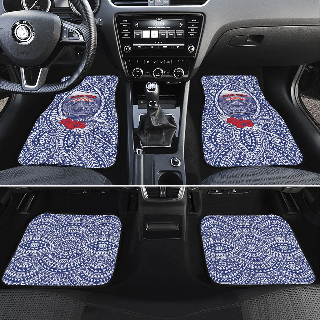 Personalised Vaitele Samoa Village Car Mats Falefa Valley Polynesian Tribal Hibiscus Floral