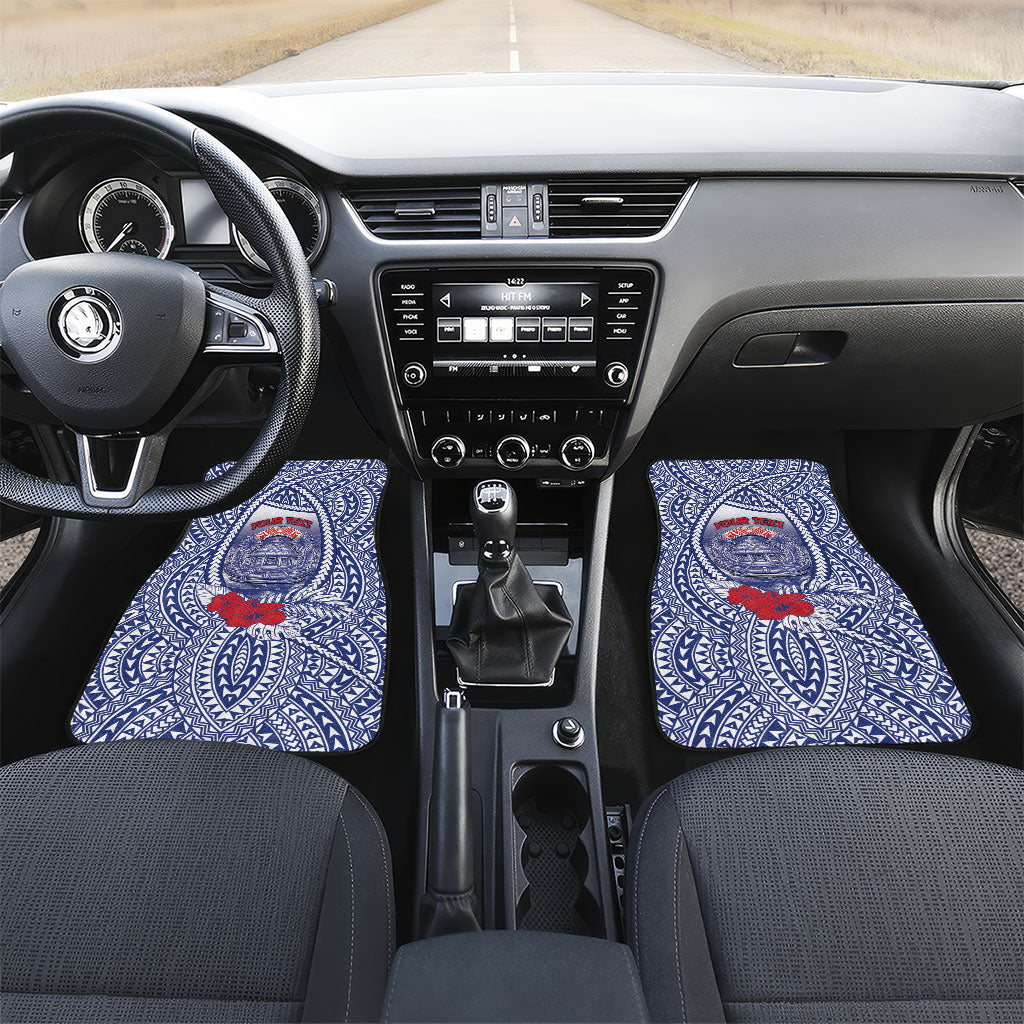 Personalised Vaitele Samoa Village Car Mats Falefa Valley Polynesian Tribal Hibiscus Floral