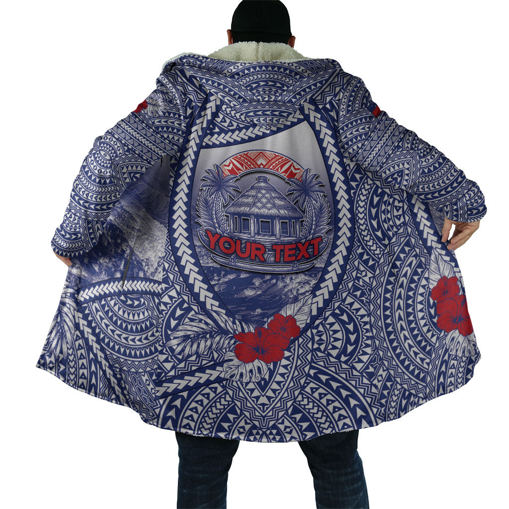 Personalised Vaitele Samoa Village Cloak Falefa Valley Polynesian Tribal Hibiscus Floral