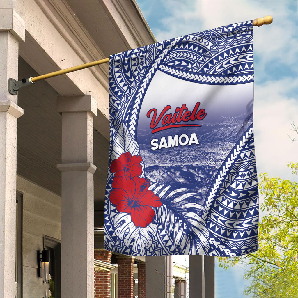 Vaitele Samoa Village Garden Flag Falefa Valley Polynesian Tribal Hibiscus Floral
