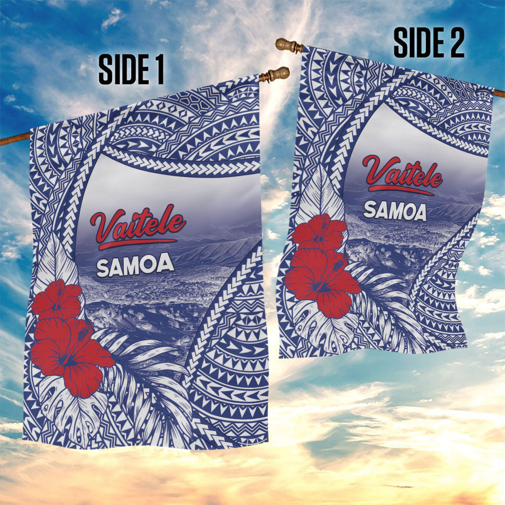 Vaitele Samoa Village Garden Flag Falefa Valley Polynesian Tribal Hibiscus Floral