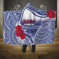 Vaitele Samoa Village Hooded Blanket Falefa Valley Polynesian Tribal Hibiscus Floral