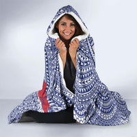 Vaitele Samoa Village Hooded Blanket Falefa Valley Polynesian Tribal Hibiscus Floral