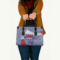 Vaitele Samoa Village Leather Bag Falefa Valley Polynesian Tribal Hibiscus Floral
