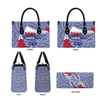 Vaitele Samoa Village Leather Bag Falefa Valley Polynesian Tribal Hibiscus Floral
