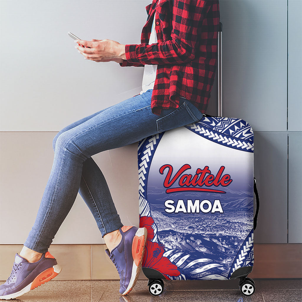 Vaitele Samoa Village Luggage Cover Falefa Valley Polynesian Tribal Hibiscus Floral