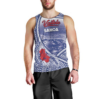 Personalised Vaitele Samoa Village Men Tank Top Falefa Valley Polynesian Tribal Hibiscus Floral