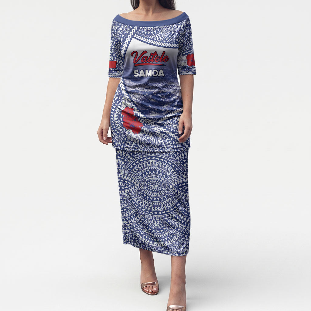Personalised Vaitele Samoa Village Puletasi Falefa Valley Polynesian Tribal Hibiscus Floral