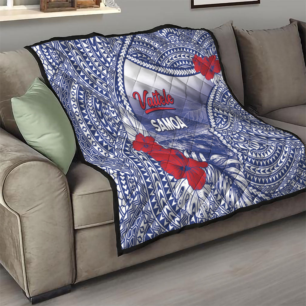 Vaitele Samoa Village Quilt Falefa Valley Polynesian Tribal Hibiscus Floral